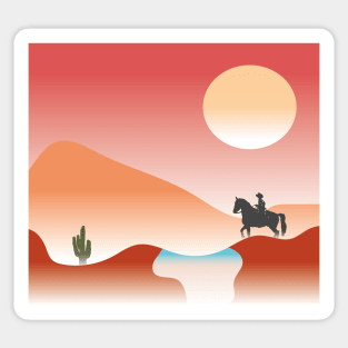 Texas Desert Independence Day - Wonderful Landscap Gift Sticker